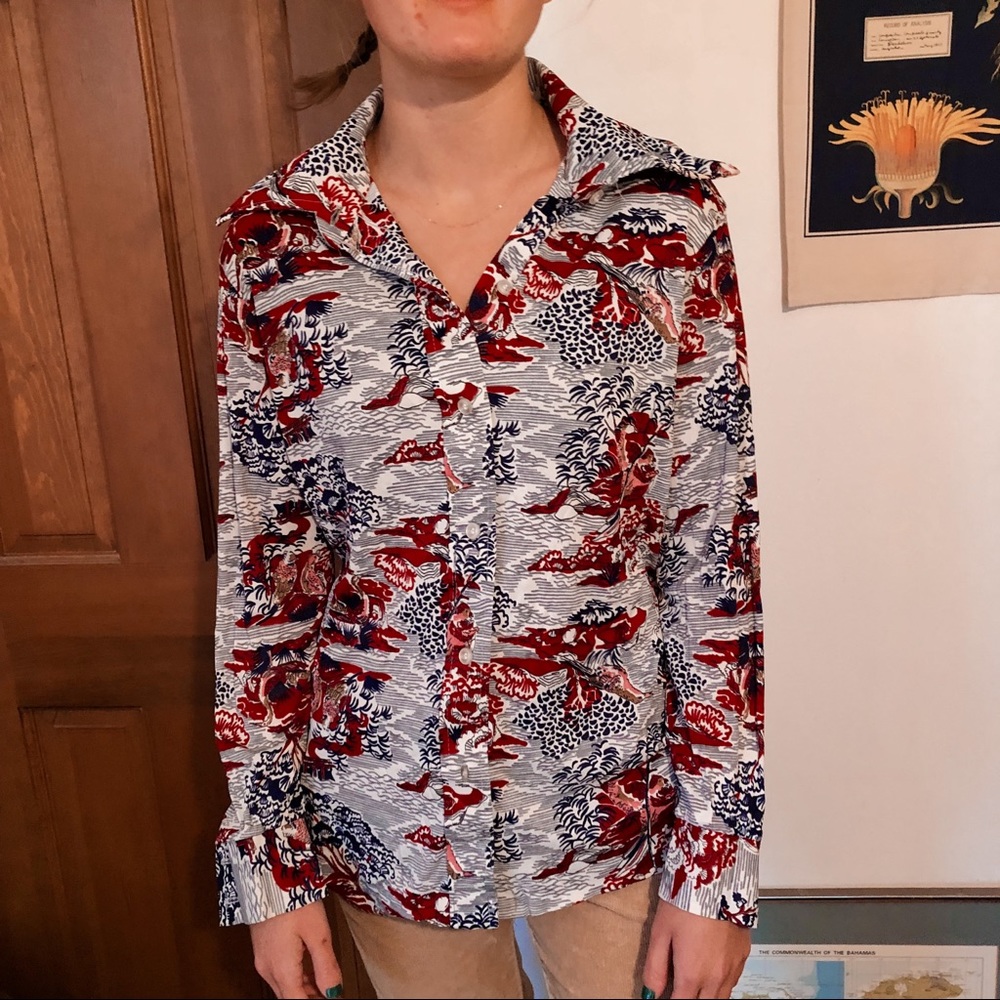 Japanese pattern button up - Picture 4 of 6